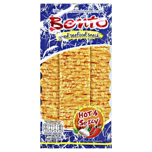 Load image into Gallery viewer, Bento Fish Snack - Hot &amp; Spicy-泰國拌多樂手撕魷魚片-辣味-20g-SNACBE203
