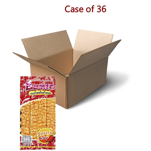 โหลดรูปภาพเข้าสู่ตัวดูแกลเลอรี, Bento Fish Snack - Sweet &amp; Spicy-泰國拌多樂手撕魷魚片-甜辣味-20g-SNACBE204-36
