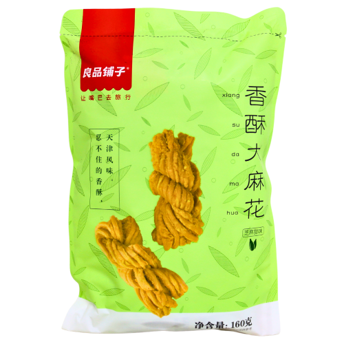 *Bestore Fried Dough Twist - Sesame*-*良品鋪子香酥大麻花(芝蔴)*-160g-SNACBS201