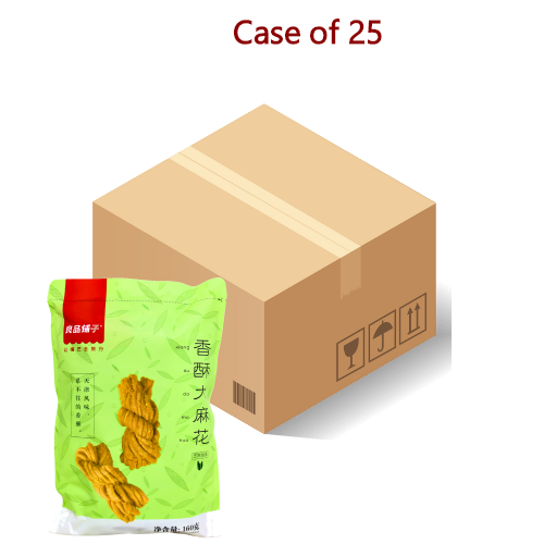 Load image into Gallery viewer, *Bestore Fried Dough Twist - Sesame*-*良品鋪子香酥大麻花(芝蔴)*-160g-SNACBS201-25
