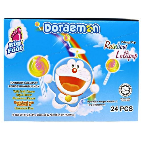 Big Foot Doraemon Rainbow Lollipop-哆啦A夢彩虹棒棒糖-24_10g-CANBF103A