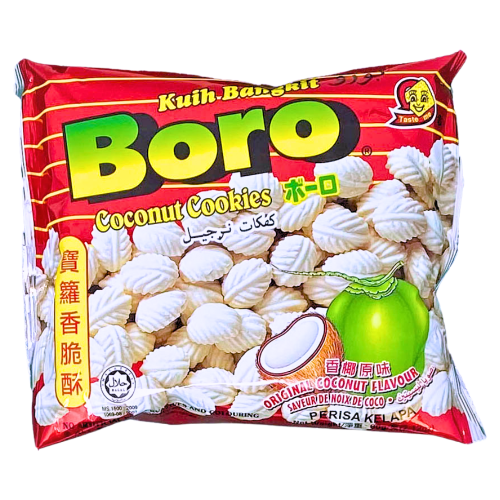 Boro Coconut Cookies (Kuih Bangkit)-寶籮香脆酥-香椰原味-60g-BISBO101
