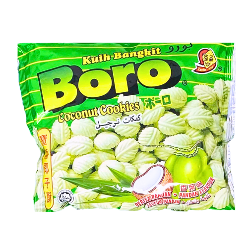 Boro Coconut Cookies - Pandan (Kuih Bangkit)-寶籮椰子酥-香葉味-60g-BISBO102