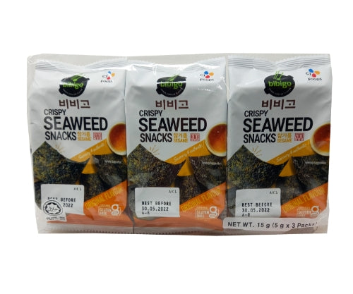 Load image into Gallery viewer, CJ Crispy Seaweed Snacks - Sesame-韓國烤海苔-芝麻味-3_5g-SNACCJ106
