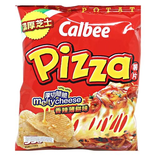 Calbee Potato Chips - Spicy Pizza-卡樂B香辣薄餅味薯片-55g-SNACCA121