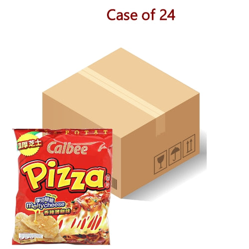 โหลดรูปภาพเข้าสู่ตัวดูแกลเลอรี, Calbee Potato Chips - Spicy Pizza-卡樂B香辣薄餅味薯片-55g-SNACCA121-24
