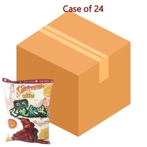 Calbee Potato Crisps - Char Siu Rice Flavour-卡樂B薯片-黯然叉燒飯味-70g-SNACCA139-24
