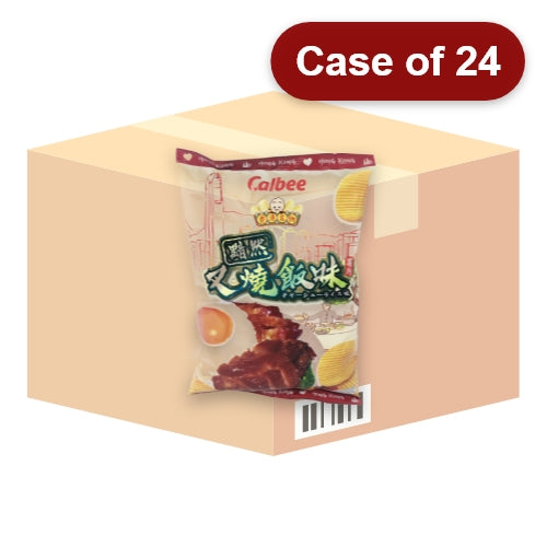 Calbee Potato Crisps - Char Siu Rice Flavour-卡樂B薯片-黯然叉燒飯味-70g-SNACCA139-24