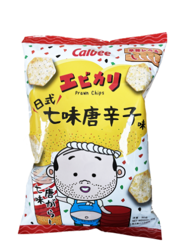 Calbee Prawn Chips - Ebikari Shichimi-卡樂B蝦片-日式七味唐辛子-50g-SNACCA142