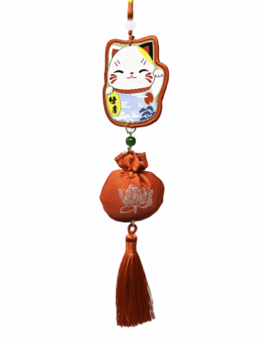 Car Pendant - Lucky Cat (Fu)-積福招財貓挂件-1pc-DEC623