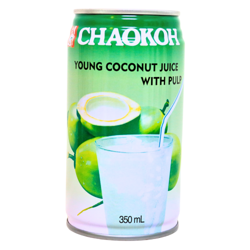 Chaokoh Young Coconut Juice with Pulp-俏果泰國果肉椰子汁-350ml-DRICH102