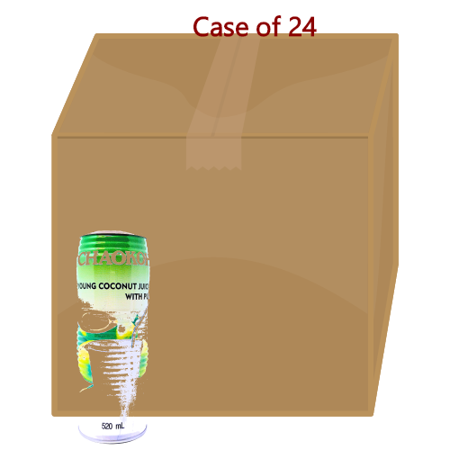 Chaokoh Young Coconut Juice with Pulp-俏果泰國果肉椰子汁-520ml-DRICH101-24