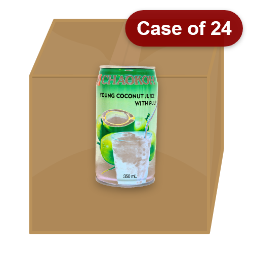 Chaokoh Young Coconut Juice with Pulp-俏果泰國果肉椰子汁-350ml-DRICH102-24
