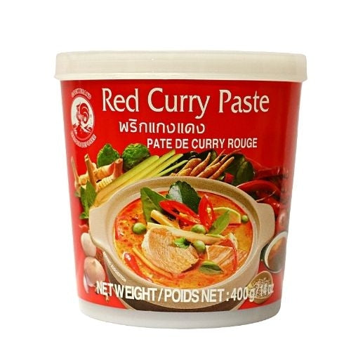 Cock Brand Red Curry Paste-雄雞泰紅咖喱醬-400g-CUR254