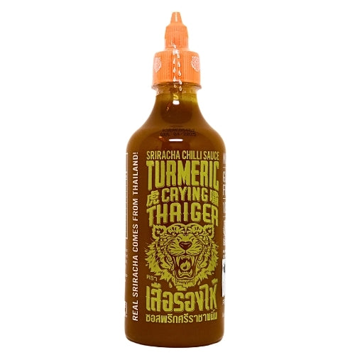 Load image into Gallery viewer, Crying Thaiger Sriracha Chilli Sauce - Tumeric-虎嘯牌是拉差辣椒醬-黃薑-440ml-CHICT104

