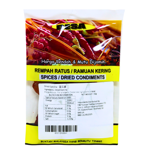 **Desa Dried Garcinia (Assam Skin)** Out of Date-**亞參果皮**-50g-PRE111