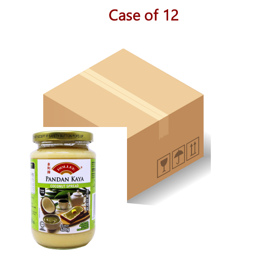 Dollee Pandan Kaya (Coconut & Pandan Spread)-多利牌香蘭咖呀醬-400g-JAM110-12