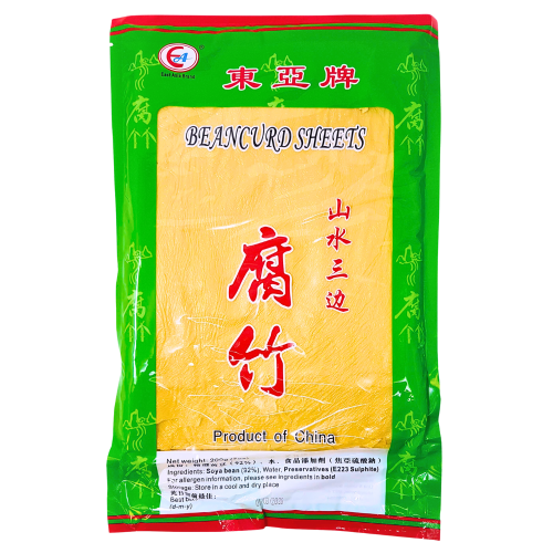 East Asia Dried Bean Curd Sheet-東亞牌山水三邊腐竹-200g-BCURD101