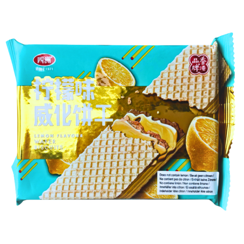 *FS Cream Wafer Lemon Flavour*-*四洲忌廉威化檸檬味*-200g-SNACFS113