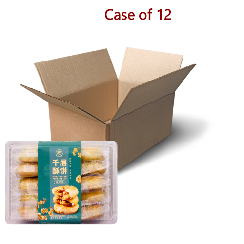 Fairy Bridge Puff Pastry - Mung Bean-送仙橋綠豆千層酥餅-358g-BISFB101-12