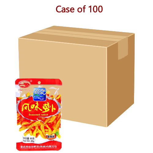 Fish Well Seasoned Radish (Spicy)-魚泉風味蘿蔔-香辣味-80g-PRE619-100