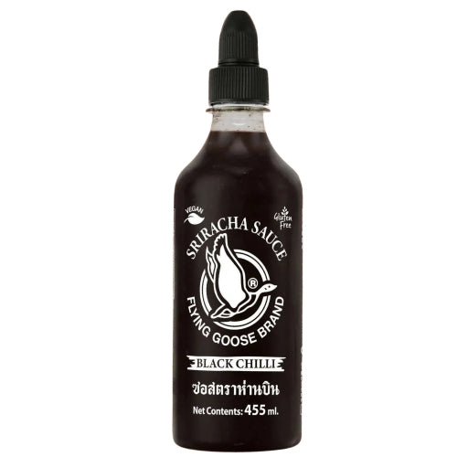 Flying Goose Black Sriracha Chilli Sauce-飛鵝商標黑是拉差辣椒醬-455ml-CHIFG127
