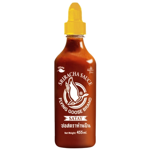 Flying Goose Sriracha Chilli Sauce - Satay-飛鵝商標是拉差辣椒醬-沙嗲味-455ml-CHIFG123