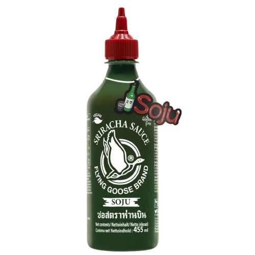 Flying Goose Sriracha Chilli Sauce - Soju-飛鵝商標是拉差辣椒醬-韓國燒酒味-455ml-CHIFG133
