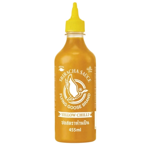 Flying Goose Sriracha Yellow Chilli Sauce-飛鵝商標是拉差黃辣椒醬-455ml-CHIFG118
