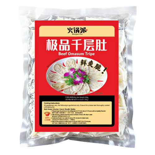 Fresh Asia Beef Omasum Tripe-香源火鍋派極品千層牛百葉-500g-FMEATFA203