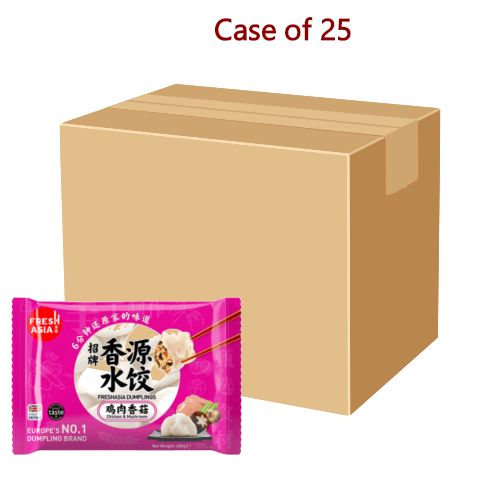 Fresh Asia Chicken & Chinese Mushroom Dumpling-香源雞肉香菇水餃-400g-DUMFA106-25
