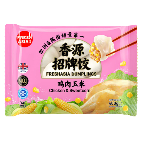 Load image into Gallery viewer, Fresh Asia Chicken &amp; Sweetcorn Dumpling-香源雞肉玉米水餃-400g-DUMFA119

