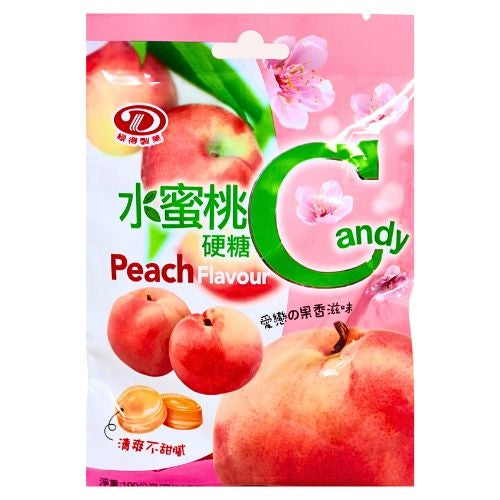 GC Peach Flavour Candy-綠得水蜜桃Candy硬糖-100g-CANGC103