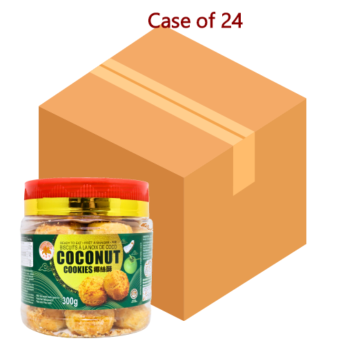 GL Cookies Coconut Flavour-金百合椰絲酥-300g-SNACGL203-24