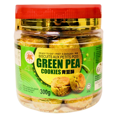 Load image into Gallery viewer, *GL Cookies Green Pea Flavour*-*金百合青豆酥*-300g-SNACGL207
