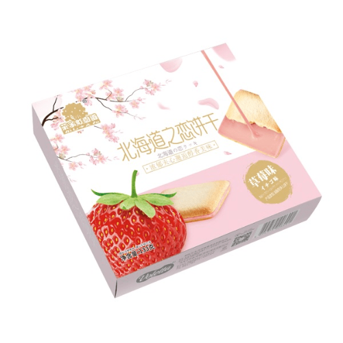 GZT Hokkaido Style Biscuit Strawberry Flavour-菓子町園道北海道之戀餅乾（草莓味）-133g-BISGZT101