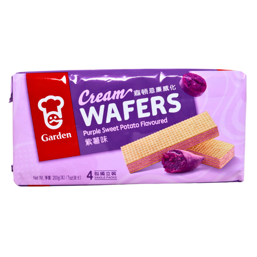 Load image into Gallery viewer, Garden Cream Wafers - Purple Sweet Potato-嘉頓忌廉威化 - 紫薯味-200g-BISG212
