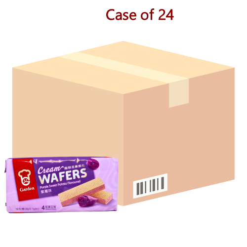 Garden Cream Wafers - Purple Sweet Potato-嘉頓忌廉威化 - 紫薯味-200g-BISG212-24