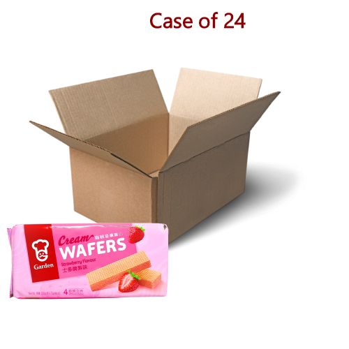 Garden Cream Wafers - Strawberry-嘉頓忌廉威化 - 士多啤梨味-200g-BISG201-24