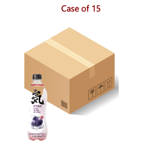 Load image into Gallery viewer, Genki Forest Sparkling Water - Black Grape-元氣森林氣泡水-夏黑葡萄-480ml-DRIYQSL106-15
