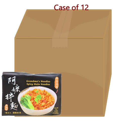 Grandma's Dry Noodle - Spicy Mala-阿嬤拌麵-椒香麻辣-4_105g-INGM102-12
