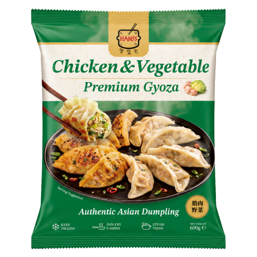 HANSS Chicken & Vegetable Premium Gyoza-HANSS 雞肉蔬菜餃子-600g-DUMFA303