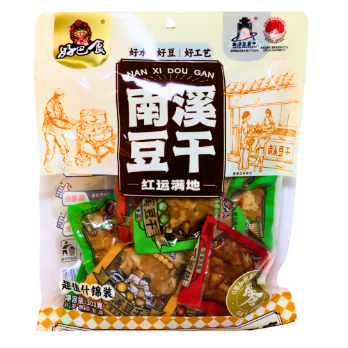 HBS Dried Beancurd -Assorted-好巴食豆乾 - 雜錦味-302g-SNACHJ122