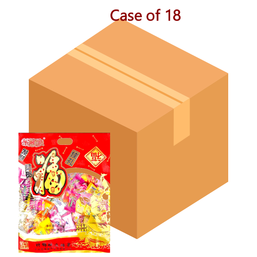 HLS New Year Candy - Assorted Fruit (Good Fortune Bag)-華麗莎大禮包利是糖-雜果味-600g-CANHLS102-18