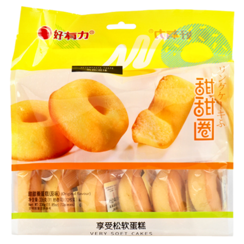 โหลดรูปภาพเข้าสู่ตัวดูแกลเลอรี, *HYL Doughnut Cake (Original Flavour)*-*好有力甜甜圈蛋糕（原味）*-336g-SNACHYL105

