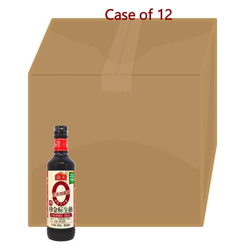 Haday '0' Golden Label Light Soy Sauce-海天0金標生抽(零添加)-500ml-SOY276-12