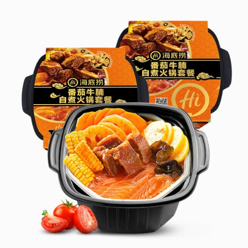 HaiDiLao Self Heating Hotpot - Tomato Beef-海底撈自煮火鍋-番茄牛腩-395g-INHDL103
