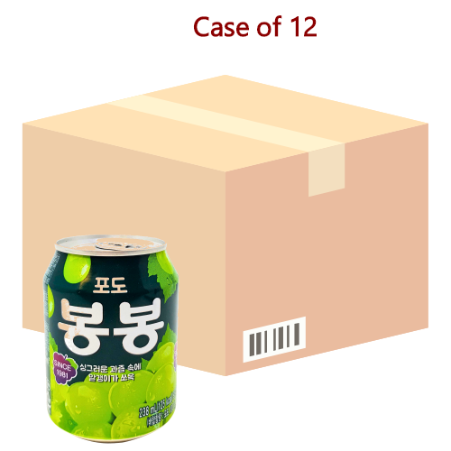 Tải hình ảnh vào trình xem Thư viện, Haitai Grape Bong Bong Juice-果肉葡萄汁-238ml-DRIHT101-12
