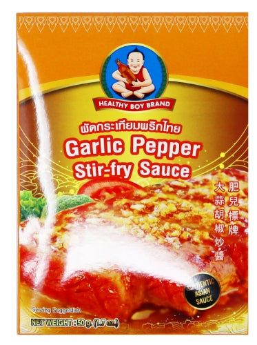 Healthy Boy Garlic Pepper Stir Fry Sauce-肥兒標大蒜胡椒炒醬-50g-SAUHB202