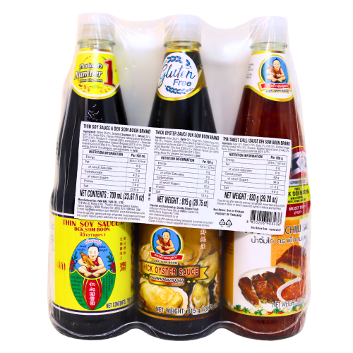 Healthy Boy Sweet Chilli+Thick Oyster+Thin Soy Sauce-肥兒標甜辣醬+特濃蠔油+生抽(優惠裝)-3_700ml-SAUHB401